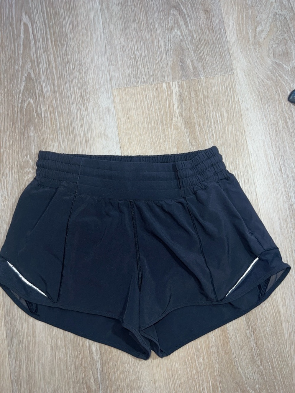 lululemon athletica Black Women's Athletic Shorts with Reflective Trim